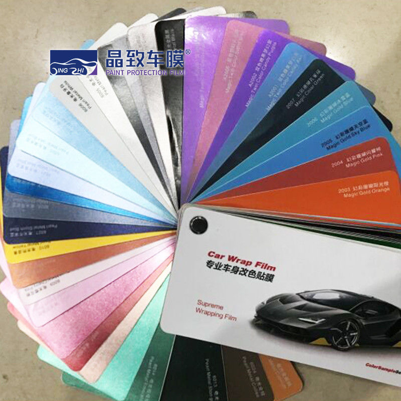 Campione multicolore durevole dell'involucro dell'automobile, campionario a prova d'umidità del vinile