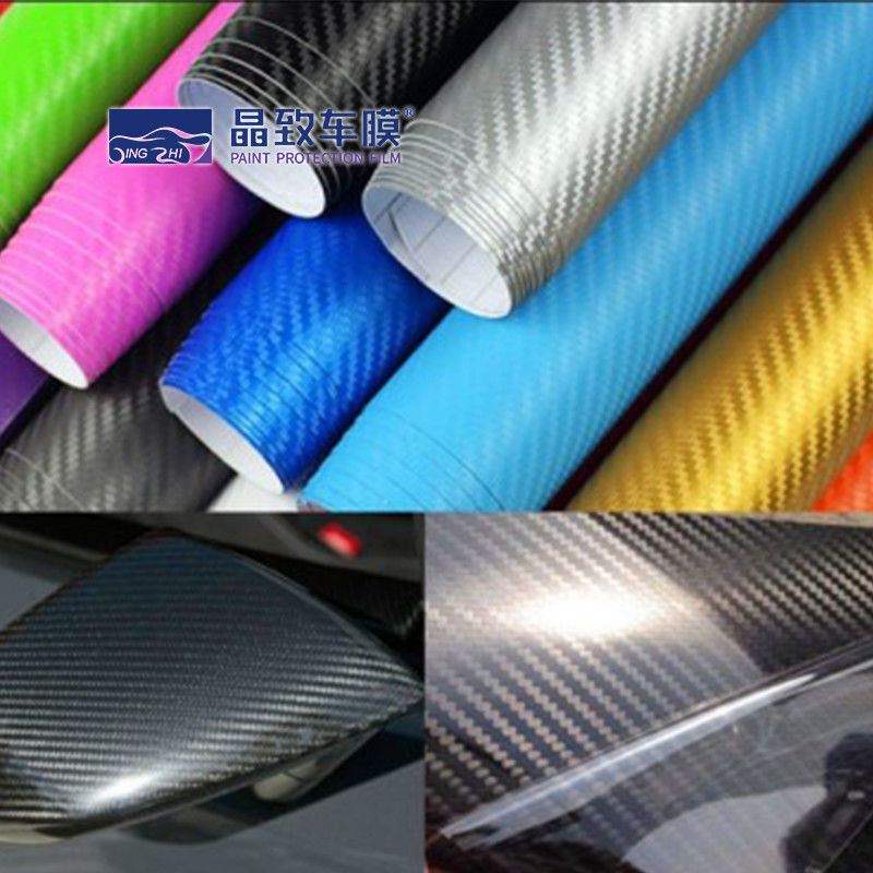 Durevole 2D 3D 4D 5D 6D dell'involucro autoadesivo della fibra del carbonio del film del vinile dell'ANIMALE DOMESTICO alto lucido