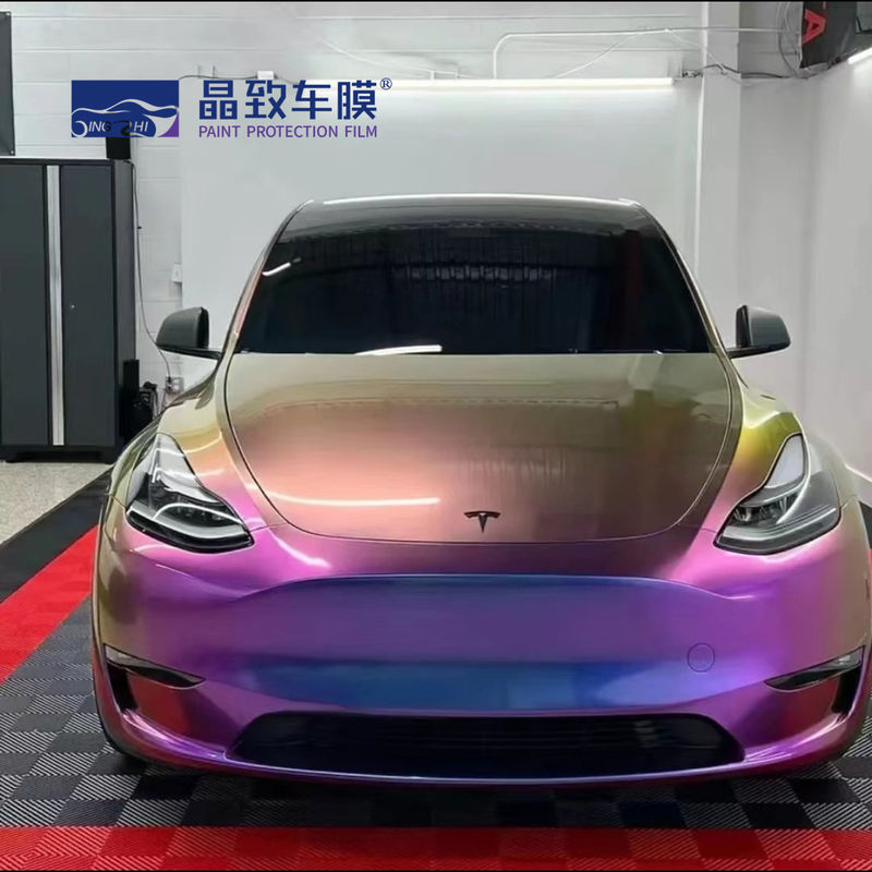 Best seller Super Glossy Stretch Car Wrap Pellicola vinilica Metallic Diamond Deep Space Chameleon Body Car Sticker
