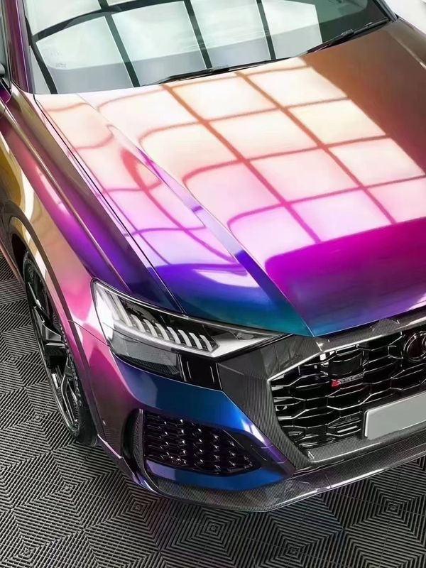 Best seller Super Glossy Stretch Car Wrap Pellicola vinilica Metallic Diamond Deep Space Chameleon Body Car Sticker