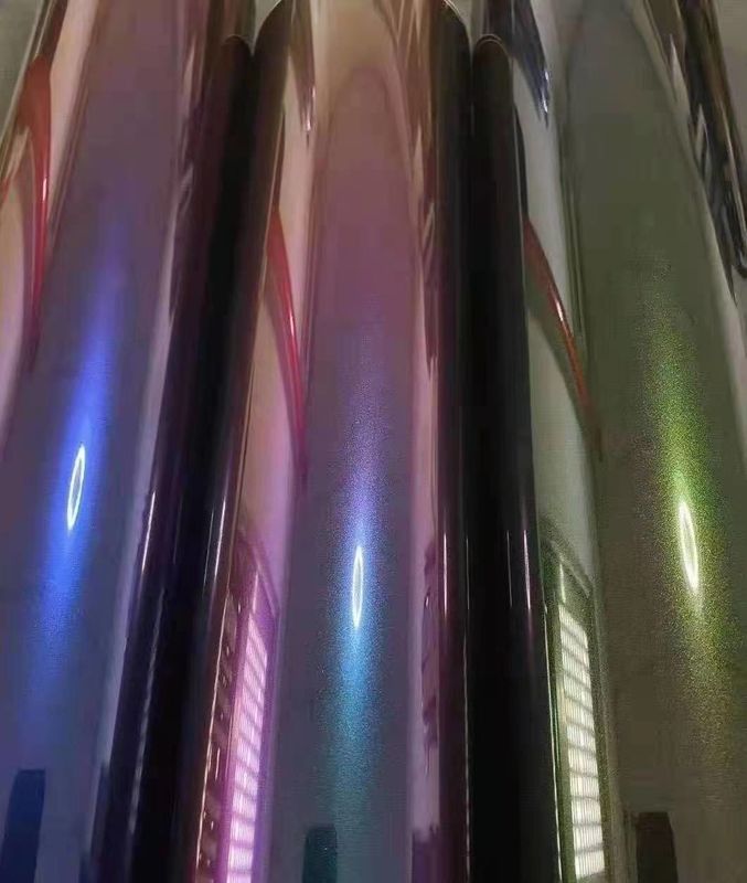 Best seller Super Glossy Stretch Car Wrap Pellicola vinilica Metallic Diamond Deep Space Chameleon Body Car Sticker