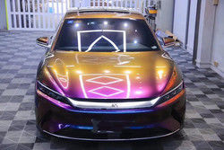 Best seller Super Glossy Stretch Car Wrap Pellicola vinilica Metallic Diamond Deep Space Chameleon Body Car Sticker