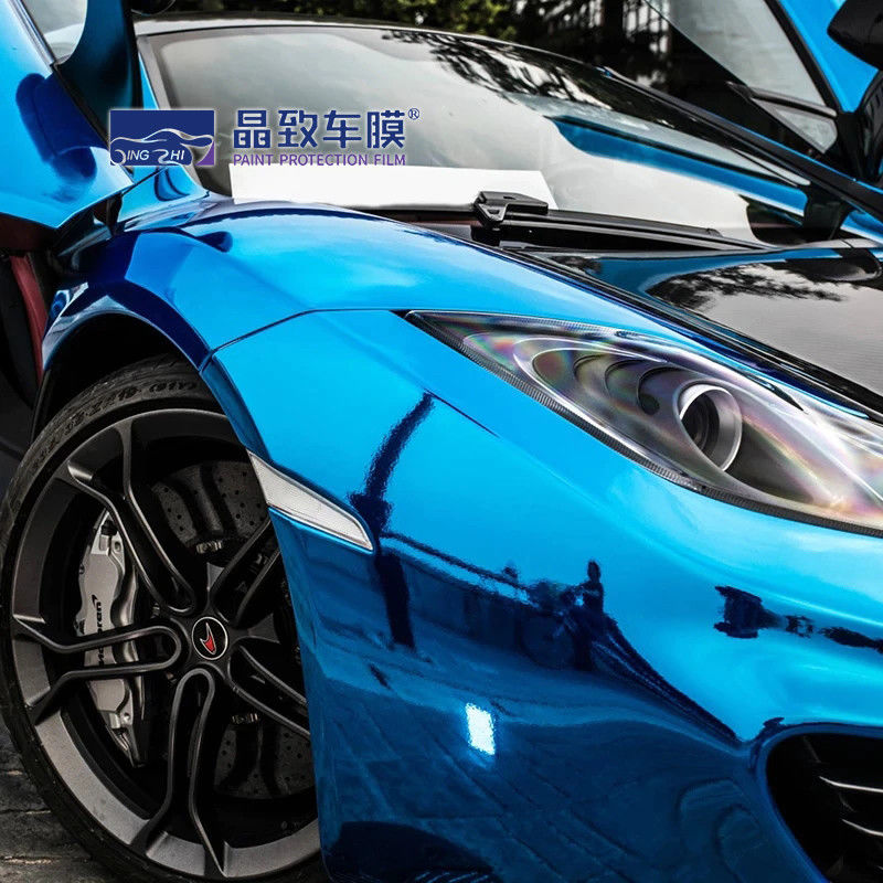 Materiale Rose Gold Blue Color del PVC del film PPF del vinile dell'ANIMALE DOMESTICO dell'automobile di Chrome