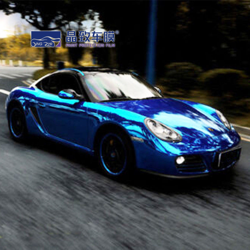 Migliore qualità 3 strati lucido blu metallizzato auto involucro in vinile senza bolle per car wrapping 1,52 m * 18 m