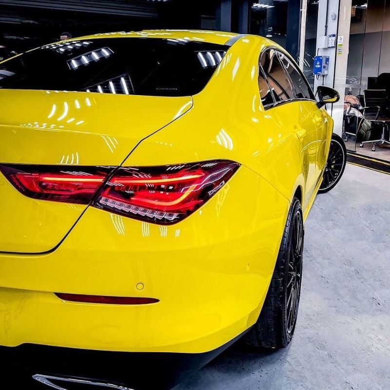PET Super Glossy Automotive Sky Blue Grey Yellow Red Green Black car wrap vinile adesivo per auto in vinile per tutto il corpo