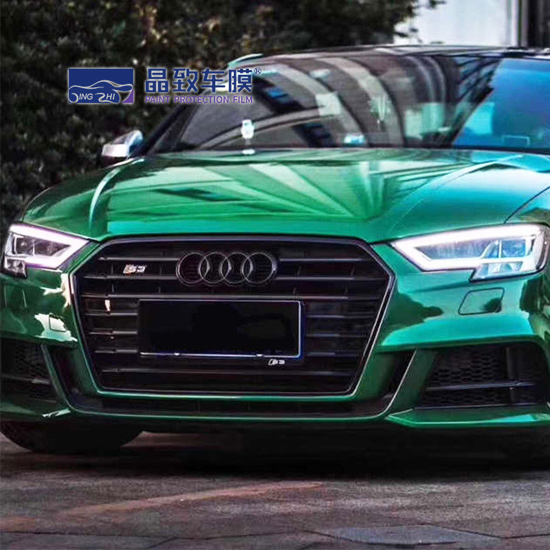 Crystal Glossy Post Green Car Vinyl Wrap Air Decorazione autoadesiva Roll Film Adesivi per auto per veicoli