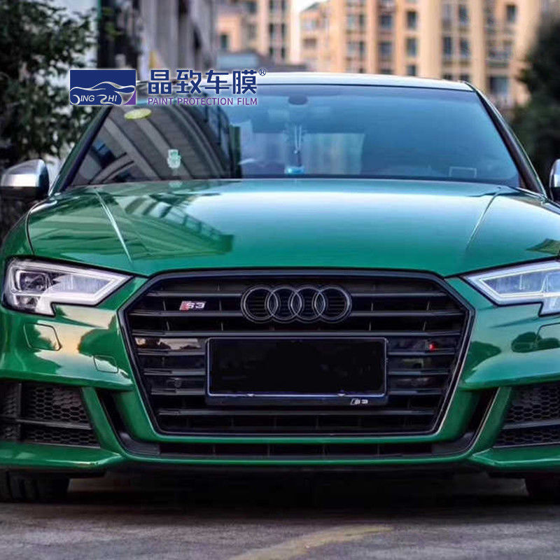 Crystal Glossy Post Green Car Vinyl Wrap Air Decorazione autoadesiva Roll Film Adesivi per auto per veicoli