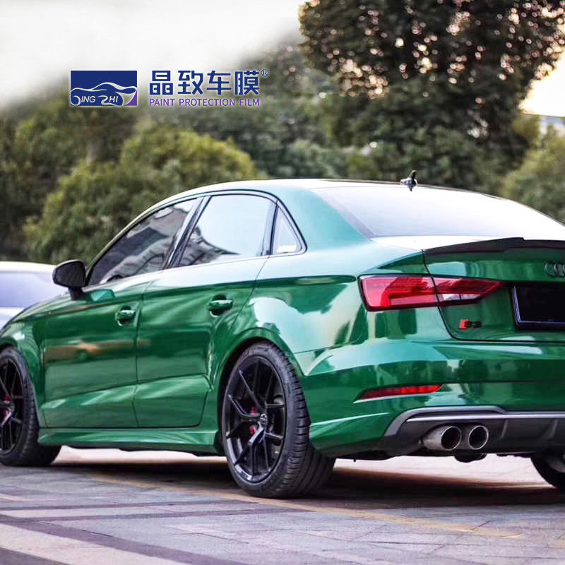 Crystal Glossy Post Green Car Vinyl Wrap Air Decorazione autoadesiva Roll Film Adesivi per auto per veicoli