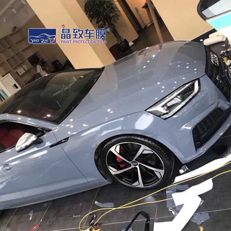 1.52x18M Pellicola protettiva per vernice colorata autoadesiva grigio pietra lucida autoadesiva