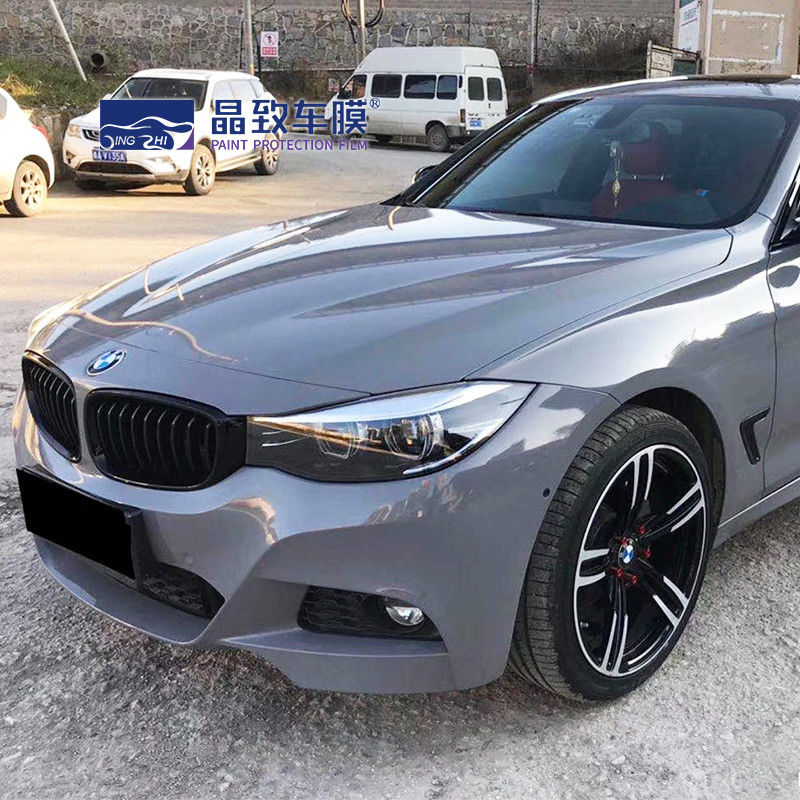1.52x18M Pellicola protettiva per vernice colorata autoadesiva grigio pietra lucida autoadesiva